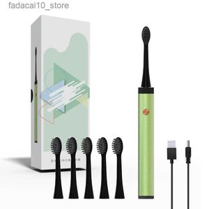 Tandborste Sonic Electric Tandborste Smart Tooth Brush för vuxen Timerborste USB -laddningsbar IPX7 Vattentät för tandborsthuvuden Set Q240202