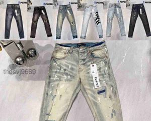 Mor Jeans Denim Erkek Pantolon Tasarımcı Jean Erkekler Siyah Pantolon Yüksek Kaliteli Düz Tasarım Retro Sokak Giysesi Günlük 7L09