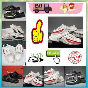 Designer Casual Half Pack tofflor Summer Sliders Män kvinnor Rainbow Slides Blue Grey Memory Sandaler Mjuk tjock kudde Slipper Cloud Slide