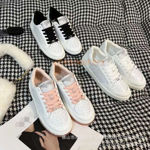 designer chaneles shoes 2024 Panda Shoes Fashion Lace Little Shoes Thick Sole Cookie Shoes Casual Board Shoes Single Shoes