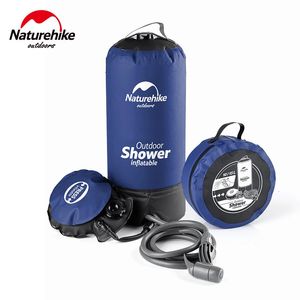 11L Camping Shower Water Bag Faucet Portable Inflatable Car Washing Pressure outdoor tools 240126