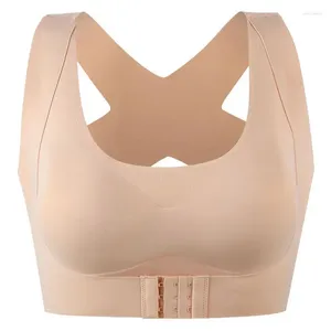 Yoga outfit Women Bh Posture Corrector BRALETTE FRONT STÄNGNING BRAS Fitness Vest Push Up Female Brassiere Underwear Cross Back Tank Tops