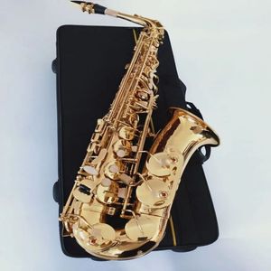 ALTO SAXOPHONE EBTUNE MÜZİK ANTERETİSİ Pirinç Profesyonel Aksesuarlarla Alto Saksafon Oynanıyor 00