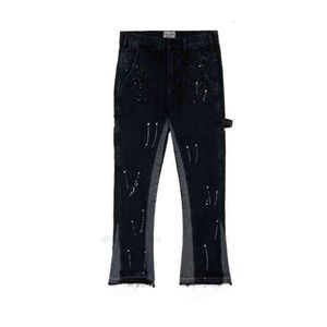 Street High 2023 Jean Version Deptts Galleries Designer Speckled Jeans Printing Micro Flared Pants X5NU 2WC6 2WC6DXPO