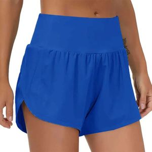 Lu-18 Pantaloncini sportivi Hotty ad asciugatura rapida Pantaloncini caldi da donna Casual Fitness Falso in due pezzi Foderato a prova di luce Leggings da yoga Corsa da golf Motociclista P Alto