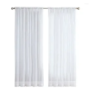 Curtain 4-Piece Set Sheer Curtains Living Room Sheers Light Filtering Rod Pocket Voile For Bedroom 100X200cm