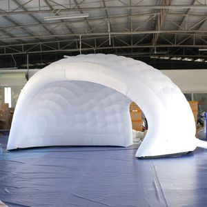 卸売ポータブルインフレータブルドームテント8x3.5mh（26x11.5ft）カバー構造イベントパーティーステージウェディングトレードショー展示のためのエアブロワー付き