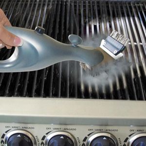 Ferramentas churrasco de aço inoxidável escova de limpeza ao ar livre grill cleaner com potência de vapor acessórios ferramenta de cozinha