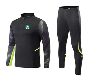 FC Groningen Herren- und Kinder-Freizeitsportanzüge, Outdoor-Langarm-Trainingskleidung mit Halbreißverschluss, Sport-Freizeitmantel, Größe 4XS-2XL