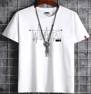 Mens Designer T Shirts Clothes Summer Simple Streetwear Fashion Line Print Cotton Tshirt Casual Men tee tshirt White Black Plus S5795408