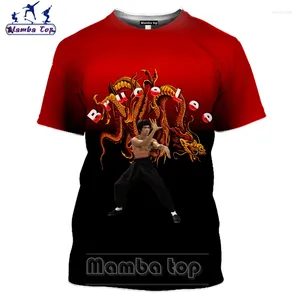 Magliette da uomo mamba top top 3d star kung fu star bruce lee maglietta da uomo maglietta da donna film streetwear film marziale attore estate sciolto corto