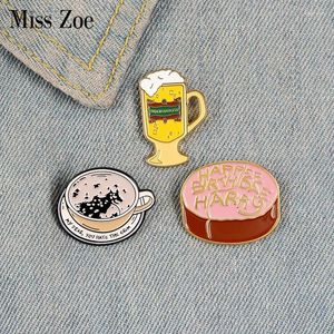 Brooches Butterbeer Enamel Pin Custom Birthday Cake Coffee Shirt Lapel Bag Magic World Badge Book Movie Jewelry Gift For Fans
