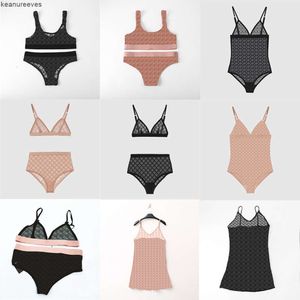 Womens Swimwear Lace Jacquard Bras Lingerie Swimwear Women Thongs Set Fashion Letter Swimwear Bra Sets Gift for Female Briefs Underwear