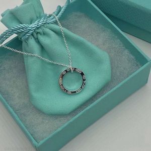 K0ELペンダントネックレス女性のためのネックレスデザイナーTiffanyco Jewelry Jewlery 1837 HigherバージョンサーキュラーS925スターリングシルバーFA