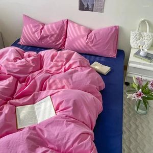 Set di biancheria da letto Set di copertine serie rosa Federa per letto Copripiumini in tinta unita Biancheria per ragazzo, ragazzo, ragazza adolescente K