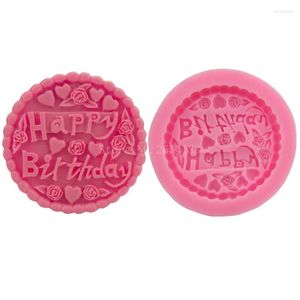 Baking Moulds Love Heart Happy Birthday Silicone Fondant Soap 3D Cake Mold Cupcake Jelly Candy Chocolate Decoration Tool FQ1723