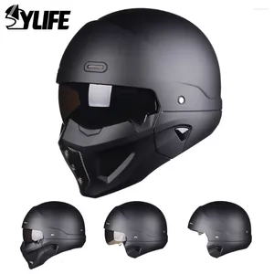 Hełmy motocyklowe 2024 Modułowy hełm retro Odłączany vintage Casco Moto Capacete de Four Seasons DOT Certyfikacja