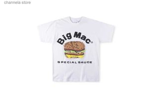 Homens camisetas 23SS 3D Hamburger Impressão CPFM.XYZ Camiseta Homens Mulheres UE Tamanho 100% Algodão CPFM Top Tees Moda Verão Lil Peep Berserk T240202