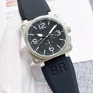 Men automatic mechanical watch brown leather black rubber Ross watch multifunctional six seam VM09 sports watch fashionable women