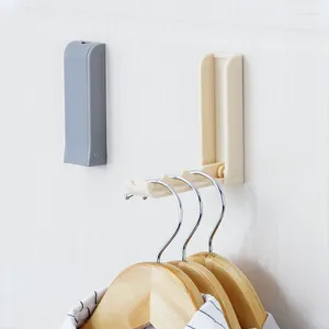 Hangers Foldable Wall Mounted Hanging Rack Bathroom Adhesive Holders Space Saving Door Hooks Punchless Drying Racks Accessories