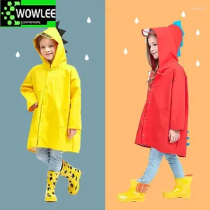 Raincoats Cute Dinosaur Raincoat Waterproof Children Kids Rain Jacket Boys Girls Coat Outdoor Trench Poncho Student Rainwear