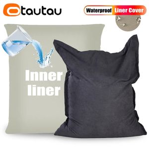 Otautau Square Waterfoof Inner Liner Cover Bean Bag Pouf Pillow Sofa Bed Insente Cushion Cover Baby Kids Pet Pillowcase ND5FS1T 240118
