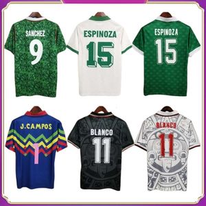 1994 Maglia nazionale da uomo del Messico 2006 Maglie da calcio retrò H. SANCHEZ 1999 BLANCO HERNANDEZ Maglie da calcio per casa in trasferta Uniformi a maniche corte