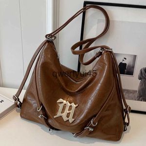 Backpack Style Vintage PU Oil Wax Skin Tote Bucket Bags For Women Luxury Designer andbags And Purses 2023 New In Travel SoulderH2422