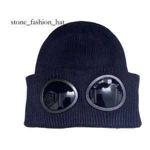 Cp Comapnys Hat Men's Designer Ribbed Knit Lens Hats Cp Hat Beanie Women's Extra Fine Merino Wool Goggle Beanie Official Website Version CP 1072