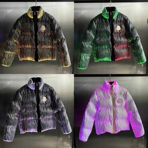 LED Lighting Fluorescent Down Jackets Filled Coat Best Selling Monsters Palm Fiber Optic Down Jacket Maya Angels Men Women