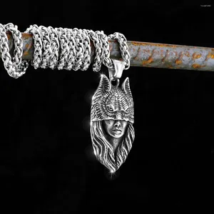 Pendant Necklaces High-quality Vintage Viking Skull Necklace Nordic Men's Stainless Steel Odin Valknut Amulet Jewelry Wholesale Free Mail