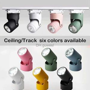 Track Lights Surface Mounted Spotlight Led Track Light Universal Adjustable COB 7W 12W Downlight for Clothing Shop Exhibition YQ240124