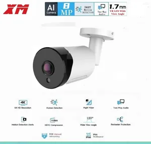 Panoramiczne 180 stopni VR Poe 4K 5MP 4MP 3MP IP Camera IR Light