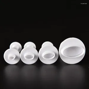 Backformen Top 4 teile/satz Oval Cookie Plunger Cutter Cutters Präge Fondant Schokolade Form