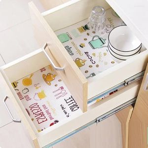 Table Mats 1 Roll Waterproof Drawers Cabinet Shelf Liners Thickened Oilproof Mat Cartoon Pads Kitchen Decoration