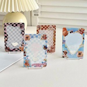 Frames Arrival Pocard Frame Card Display Stand Sleeve Desktop Decor Po Protection Holder 3inch Cute Sweet Acrylic