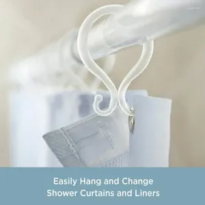 Shower Curtains Curtain Double Hooks Set Of 12 Clear