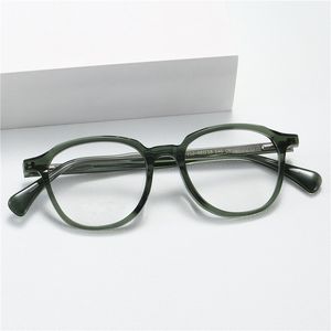 Óculos ópticos para homens mulheres retro designer NN-112 moda folha de metal óculos quadro elasticidade detalhada estilo oval placa de lente de luz anti-azul com caixa