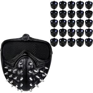 Fontes de festa Jogo Watch Dogs 2 Marcus Wrench Cosplay Resina Máscara LED 25 tipos de máscaras de rebite de luz de expressão