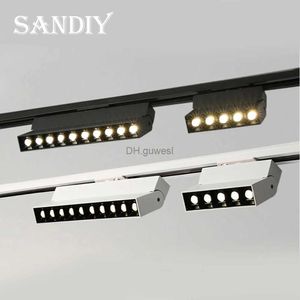 Track Lights 20W Track Light Spotlight Dimmable Duvar Aydınlatma AC85-265V Giyim Ayakkabıları İçin LED Rail Lambalar Mağaza Mağazaları Kapalı Ev Aydınlatma YQ240124