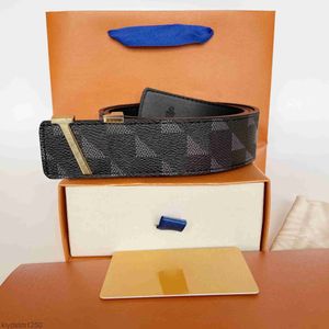 Belts for Women Initiales Silver Buckle Reversible Belt 40mm Designer Mens Luxury Leather Womens Brown Monogram Damier Azur Blue White Graphite TMRV