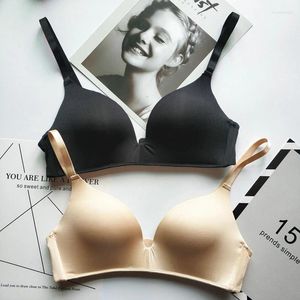 Bras Female Lingerie Tops Young Women's Bra Bralette Active Wire Free Push Up Solid Soft Underwear For Woman Teenagers BANNIROU