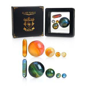 Marmor terp slurper set terp pearl boll insert rökning tillbehör värmesbeständig färgad pelare glas marmor rubin kvartspelare för dabb riggar rör vatten bong