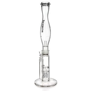 phoenix Glass Bongs Hookahs straight Bong with a matrix perc & a turbine perc glass Bong 17.5'' Glass Water pipes with removable helix Top Part