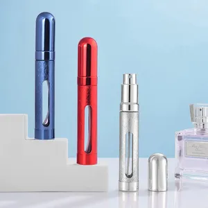 Bottiglie di stoccaggio Mini bottiglia di profumo ricaricabile portatile con pompa per profumo spray Atomizzatore per contenitori cosmetici vuoti da viaggio