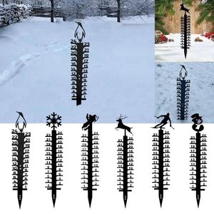 Dekoracje ogrodowe dekoracja deszczowa pala śniegu śnieg śnieżny świąty świąteczny miernik na zewnątrz metalowy ręcznie robiony