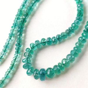 Loose Gemstones Beads Green Gemstone AA Emerald Roundelle Faceted 3-5mm For DIY Jewelry Making Wholesale Nature 40cm