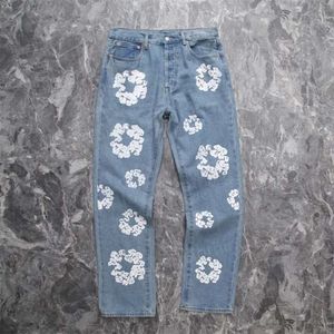 Byxor high street jeans tryck av högkvalitativ 1 mäns kvinnors vintage