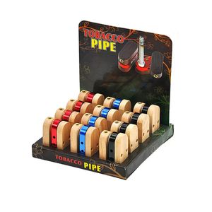 Pipa da fumo pieghevole in legno più nuova, pipa pieghevole per tabacco alle erbe secche, in legno e metallo, simile ai tubi delle scimmie