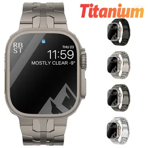 Uhrenarmbänder Titanarmband für Apple Band Ultra 2 49mm 45mm 41mm 42mm 44mm Metall Correas Iwatch Serie 9 8 7 6 SE 5 4 Armband